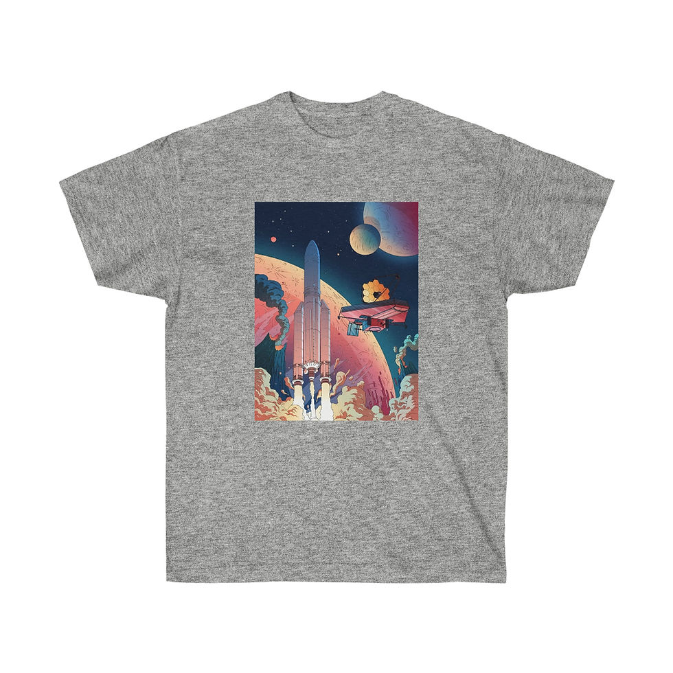 Miniature : Men's James Webb Space Telescope T-Shirt - Ariane 5 Launch _ JWST Ultra Tee