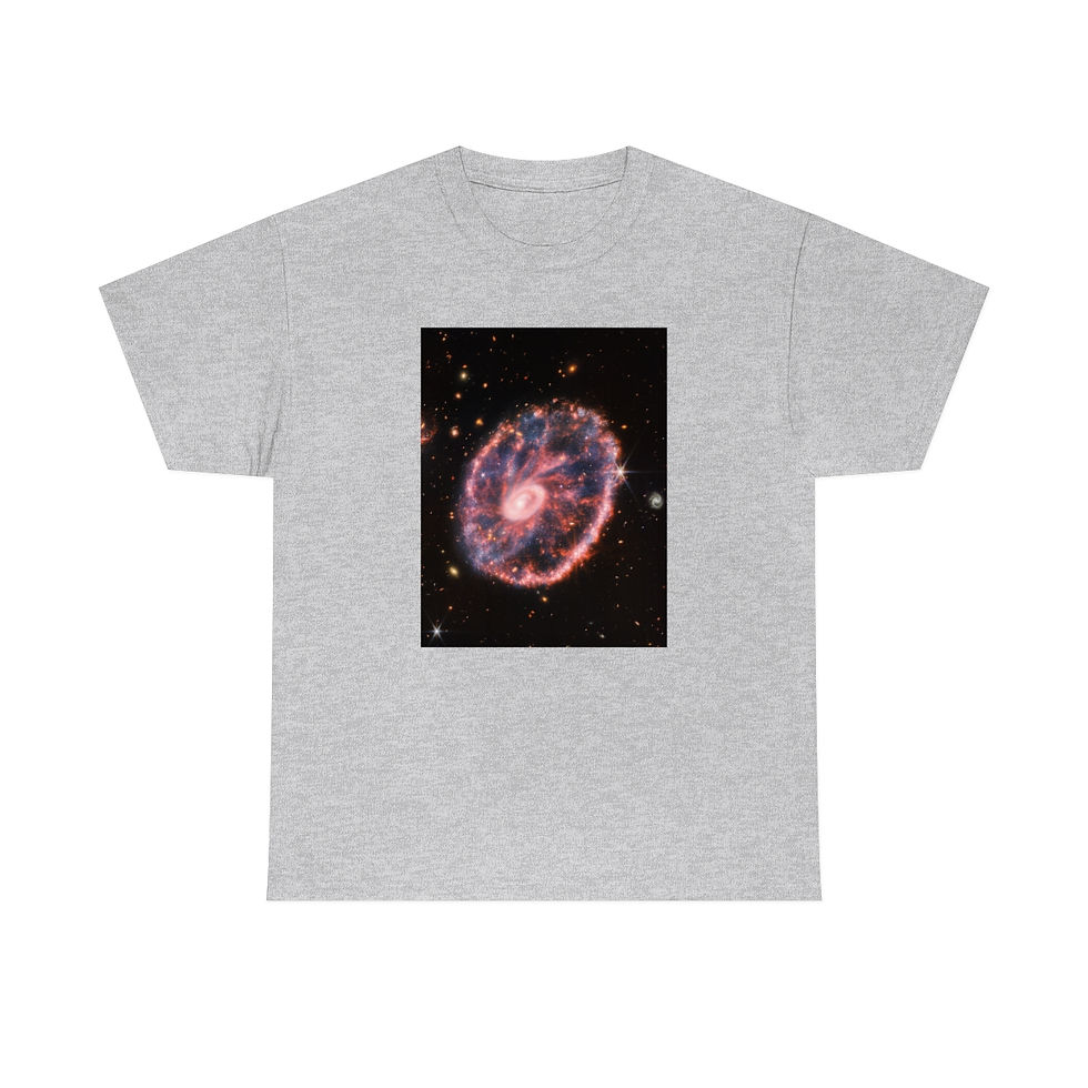 Thumbnail: Men's James Webb Space Telescope T-Shirt - Cartwheel Galaxy Frameless - JWST
