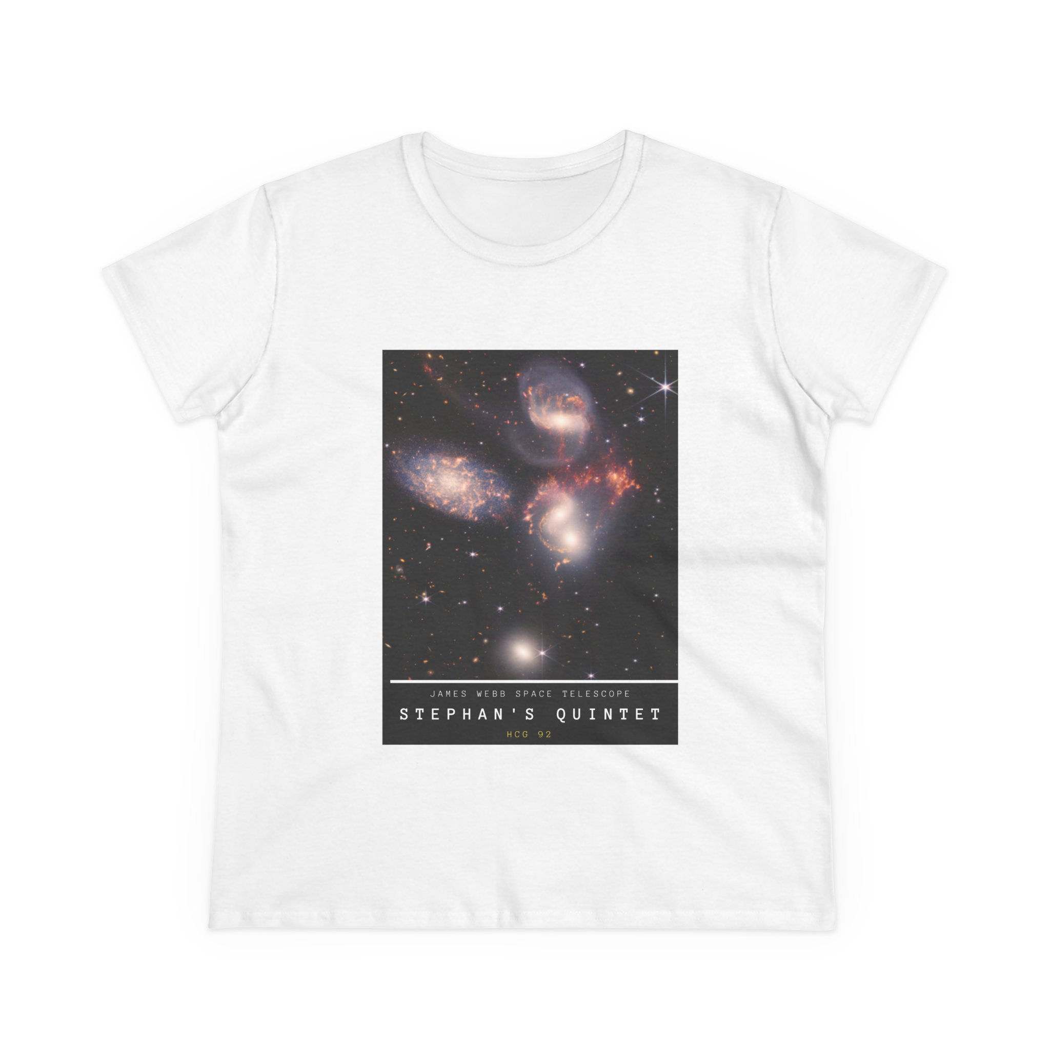 Women's James Webb Space Telescope Stephan's Quintet Cotton T-shirt