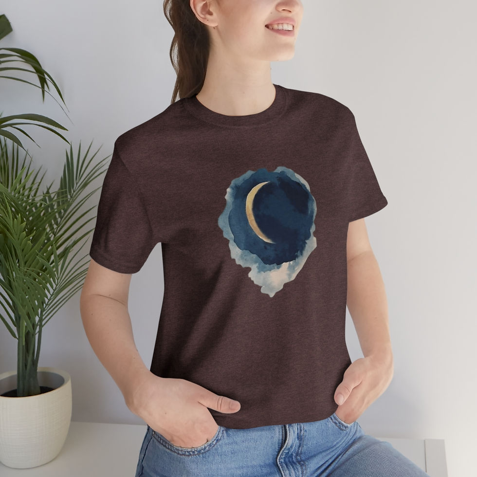 Thumbnail: Women's Watercolor Cresent Moon T-Shirt 