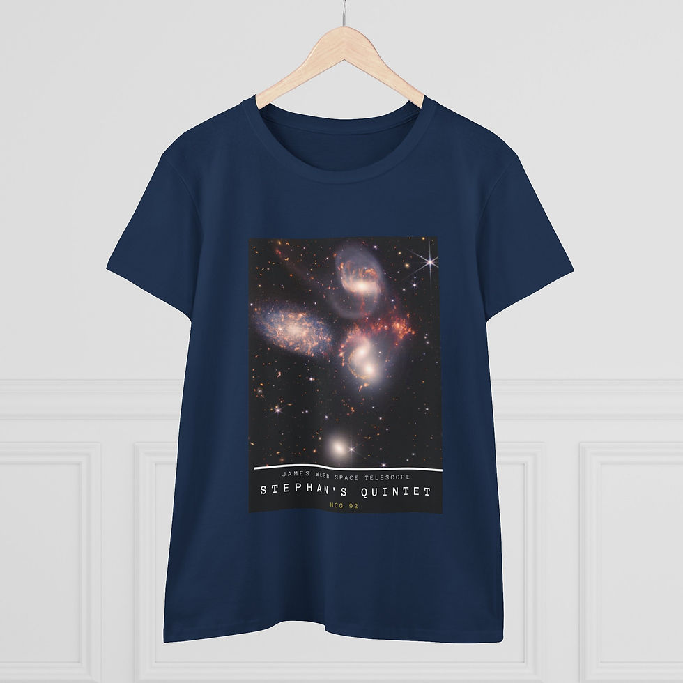 Thumbnail: Women's James Webb Space Telescope Stephan's Quintet Cotton T-shirt