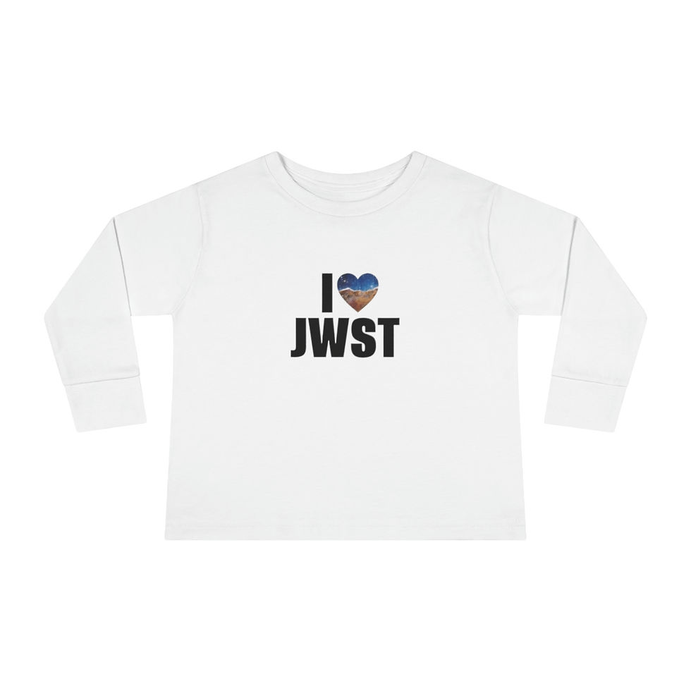 Miniature : Toddler I Love JWST - James Webb Space Telescope Long Sleeve Tee