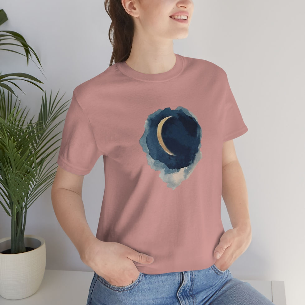 Thumbnail: Women's Watercolor Cresent Moon T-Shirt 