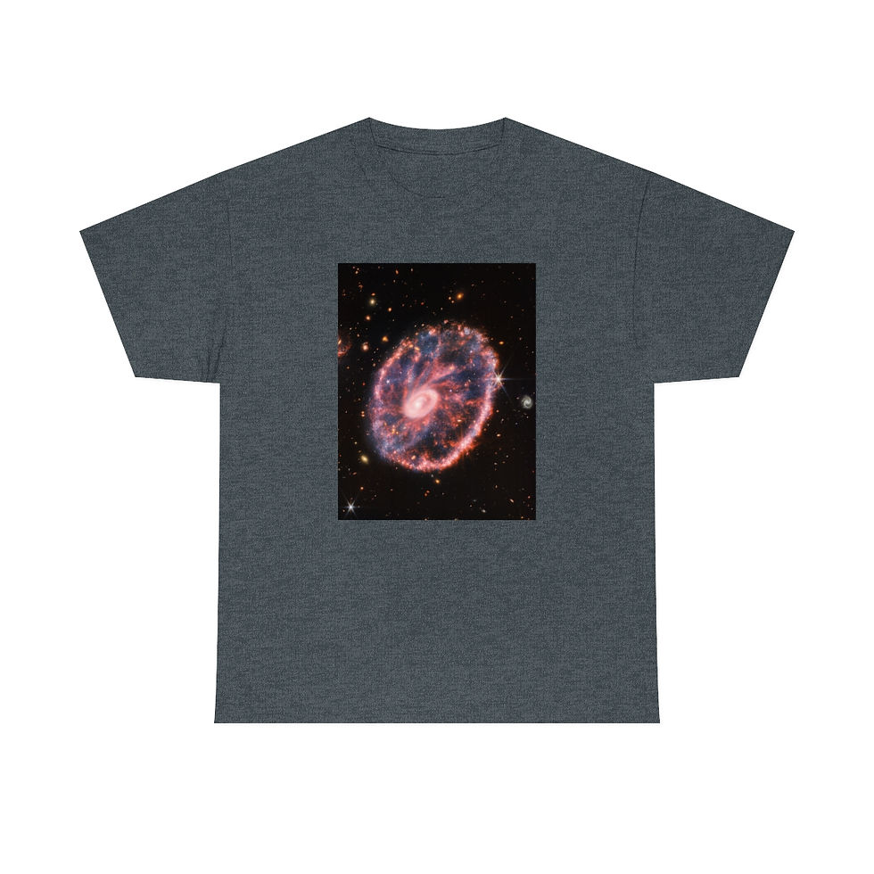 Miniatura: Men's James Webb Space Telescope T-Shirt - Cartwheel Galaxy Frameless - JWST