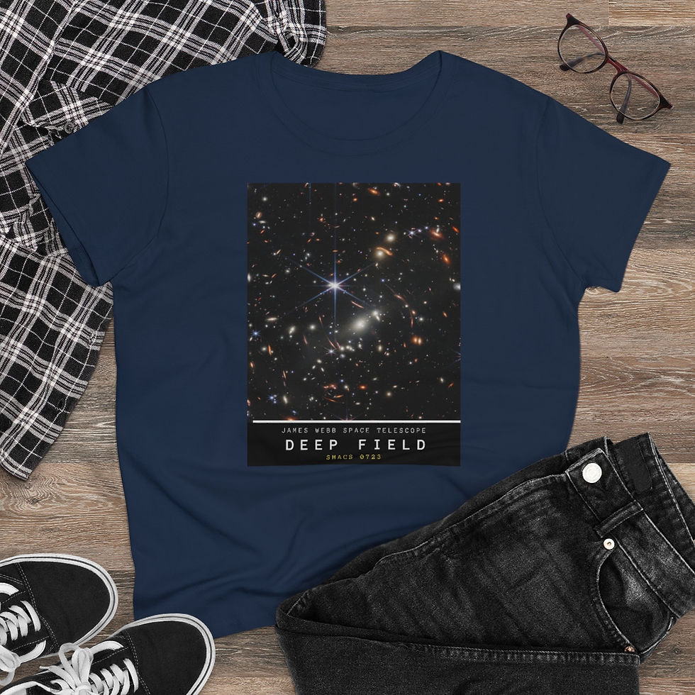 Thumbnail: Women's James Webb Space Telescope - First Deep Field Cotton T-shirt