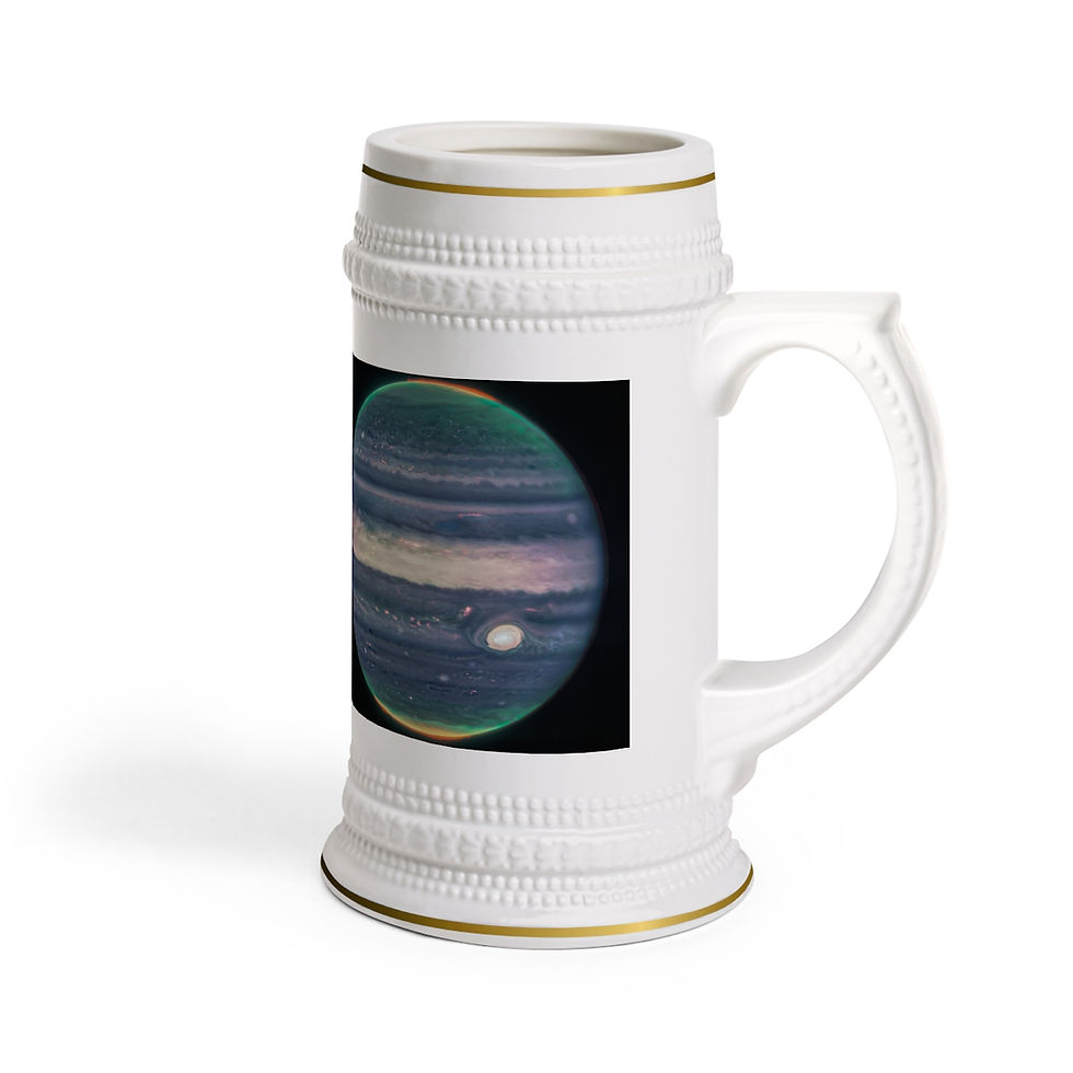 Thumbnail: James Webb Space Telescope Infrared Jupiter Ceramic Beer Stein Mug 22oz