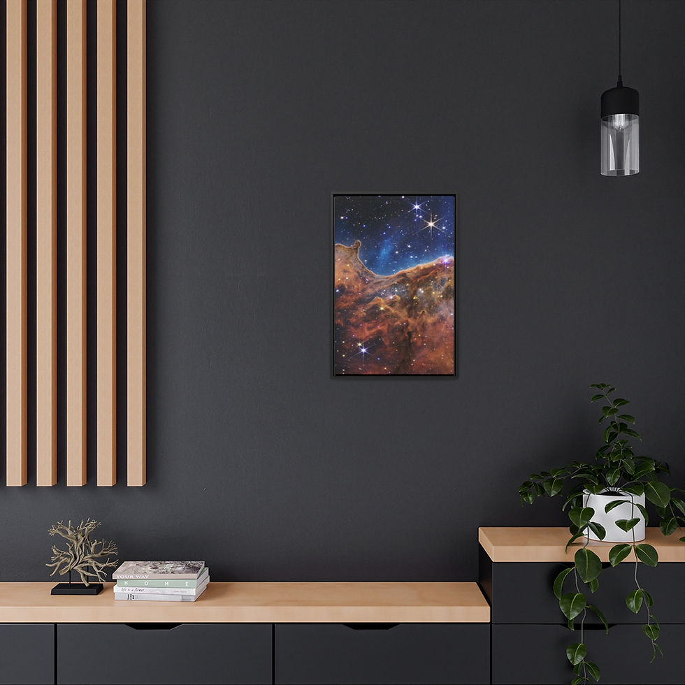 Miniature : Carina Nebula by Webb Space Telescope - Framed Canvas Various Large Sizes
