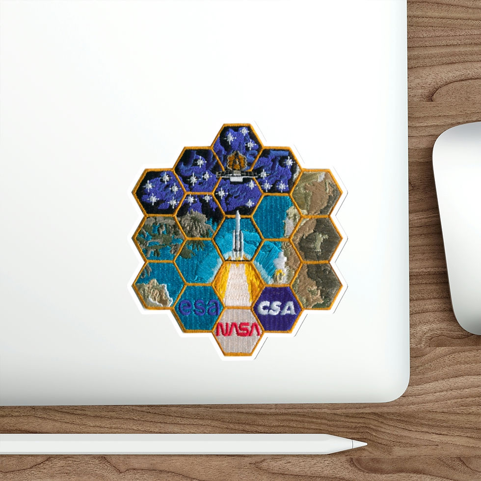 Thumbnail: Die-Cut Sticker Decal - JWST Honeycomb Patch - James Webb Space Telescope