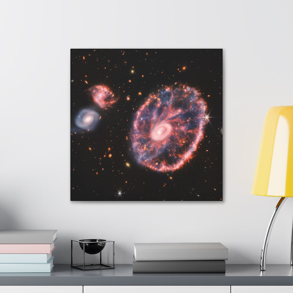 Thumbnail: Cartwheel Galaxy by James Webb Space Telescope – Wrapped Canvas - XL