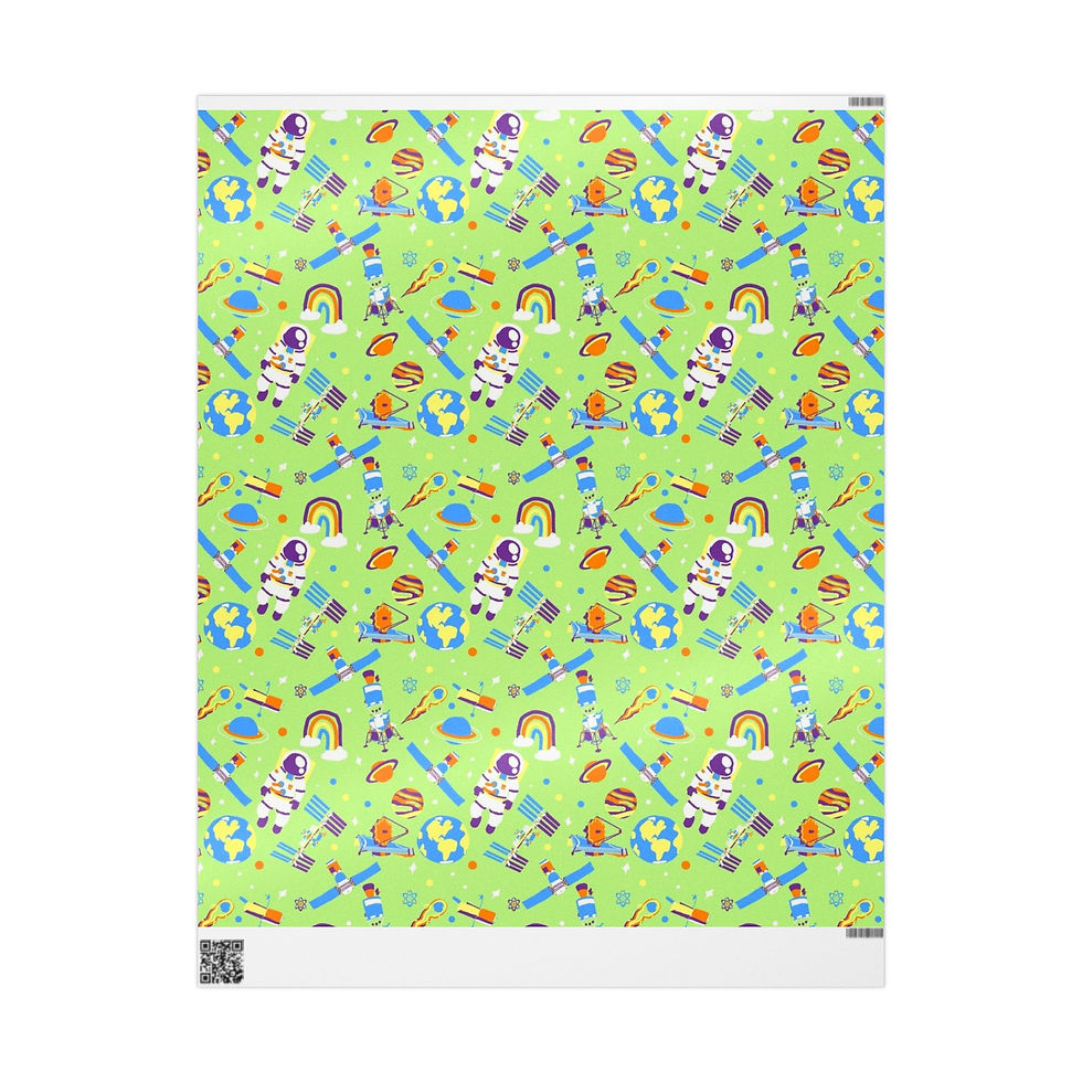Thumbnail: James Webb Space Telescope - Green Space Astro Wrapping Paper 