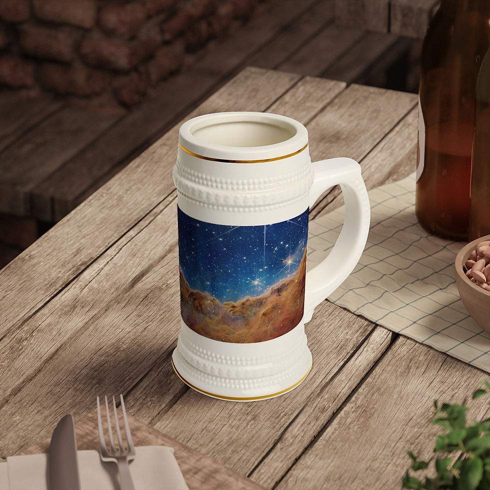 Miniatura: James Webb Space Telescope Carina Nebula Ceramic Beer Stein Mug 22oz