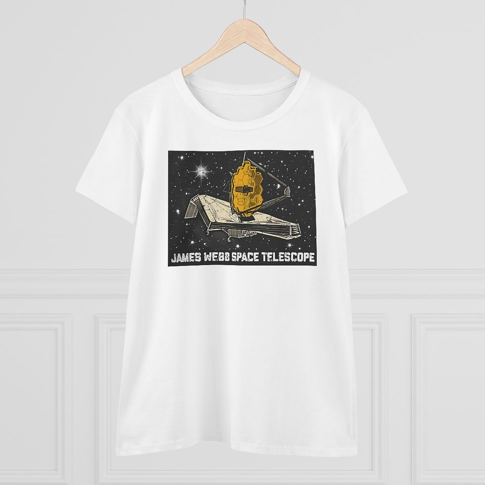 Thumbnail: Women's James Webb Space Telescope - JWST Space Cartoon Cotton T-Shirt