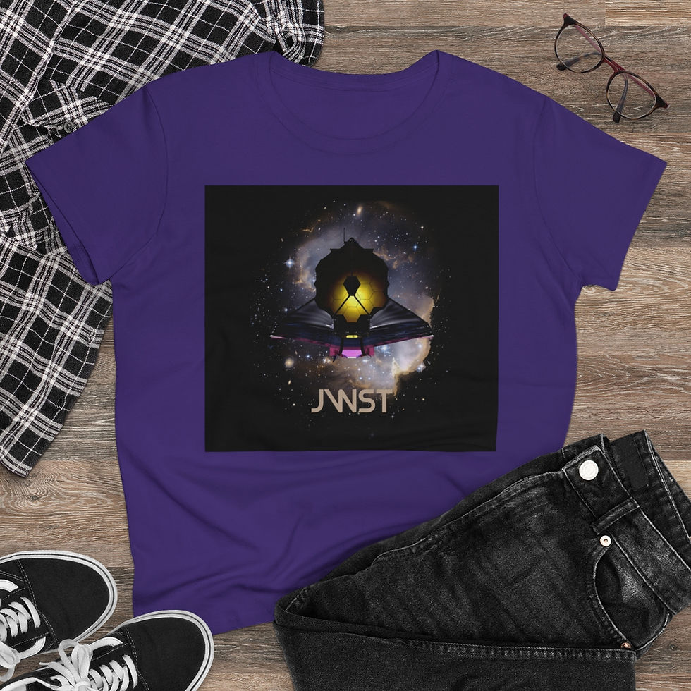 Thumbnail: Women's James Webb Space Telescope Soaring the Galaxy Cotton T-Shirt
