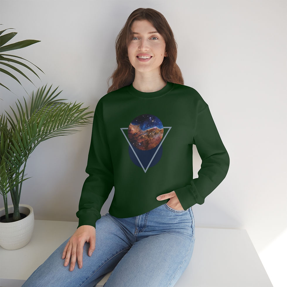 Thumbnail: Women's James Webb Space Telescope Carina Nebula - Crewneck Sweatshirt