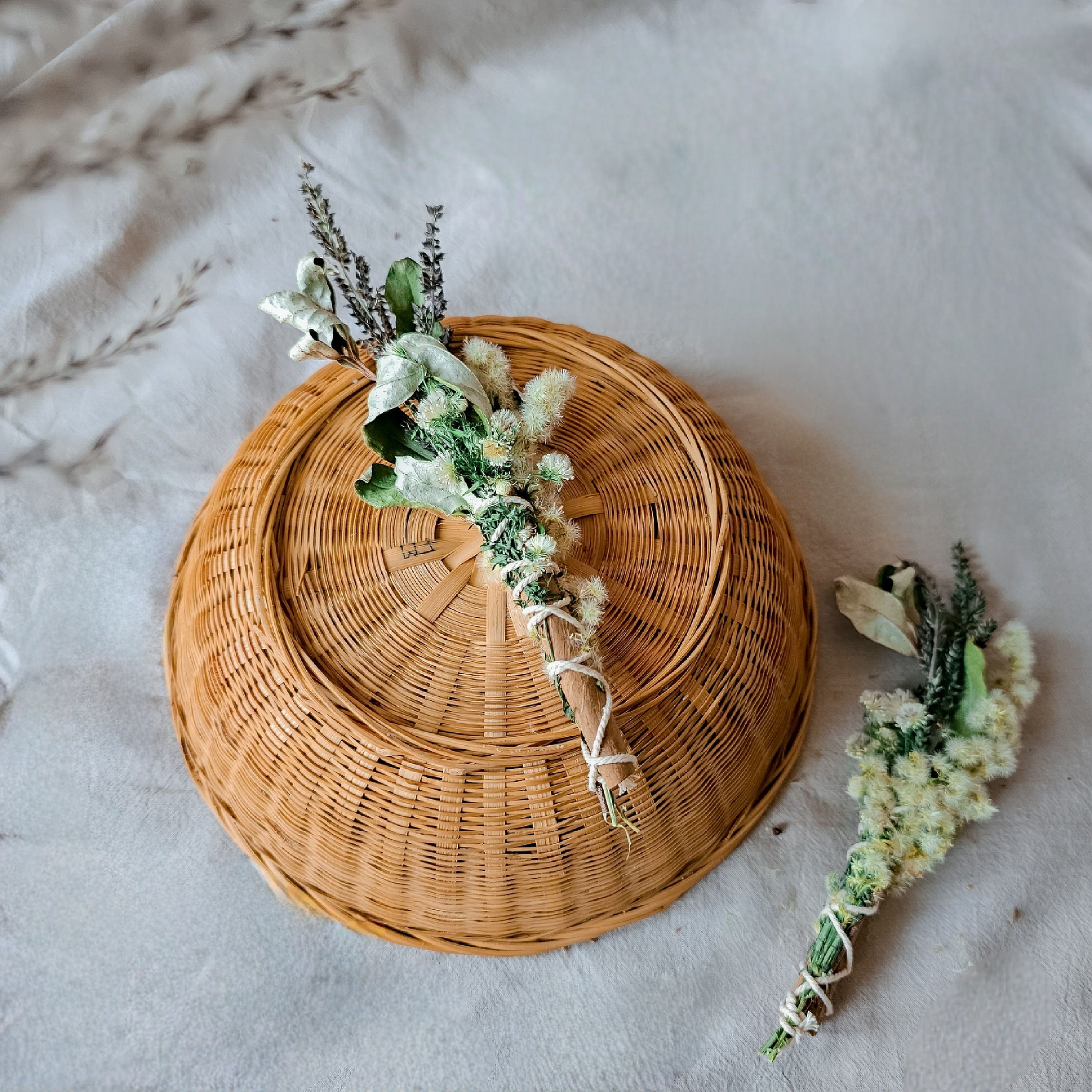 Cinnamon, Goldenrod, Olive Tree Leaves and Ragweed Smudge Stick