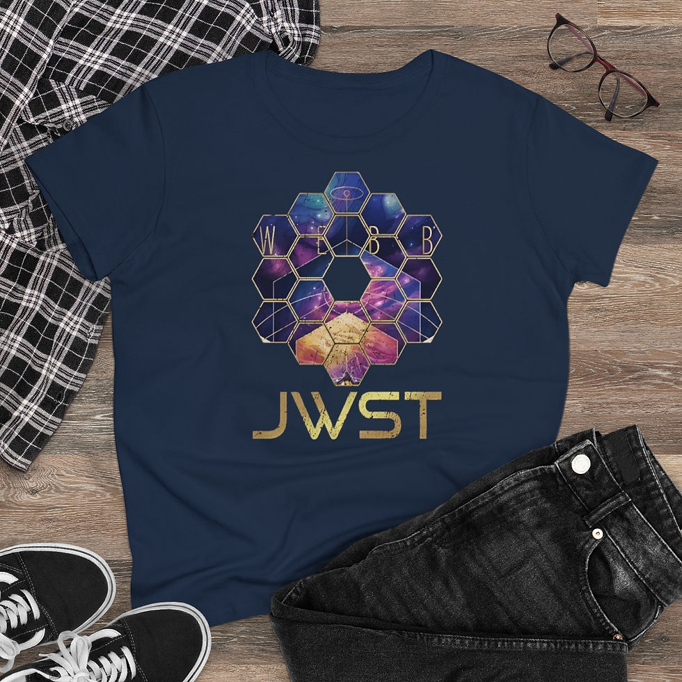 Thumbnail: Women's James Webb Space Telescope - JWST Exploration Cotton T-shirt