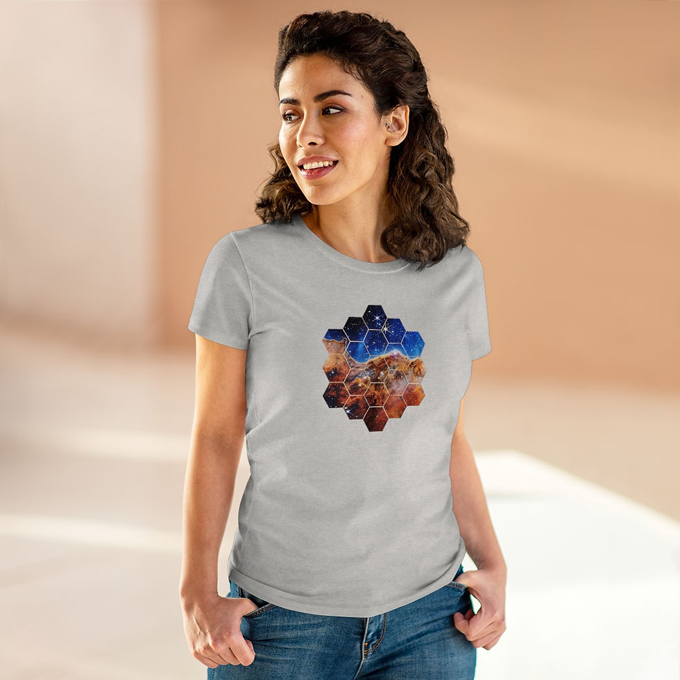 Thumbnail: Women's James Webb Space Telescope Carina Nebula Cosmic Cliffs Cotton T-Shirt