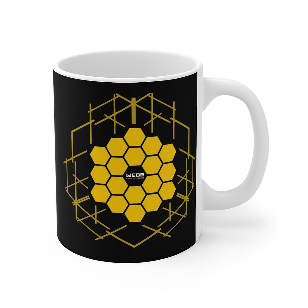 Miniature : James Webb Space Telescope - JWST Abstract Honeycomb Mug, 11oz, 15oz & 20oz