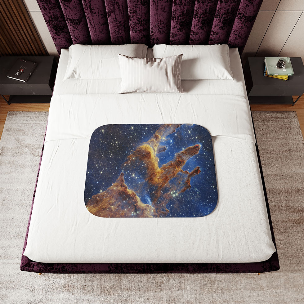 Thumbnail: James Webb Space Telescope - Pillars of Creation - JWST Microfiber Duvet Cover
