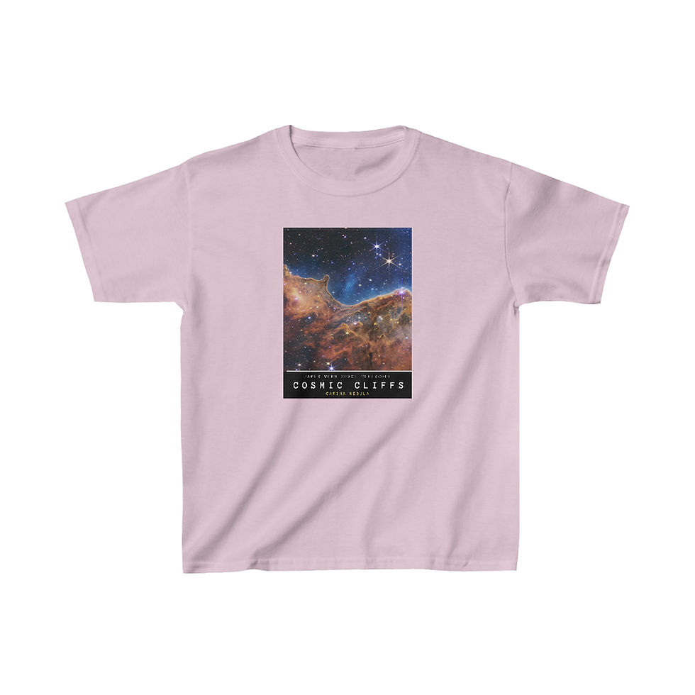 Thumbnail: Youth James Webb Space Telescope Cosmic Cliffs - JWST Cotton T-Shirt