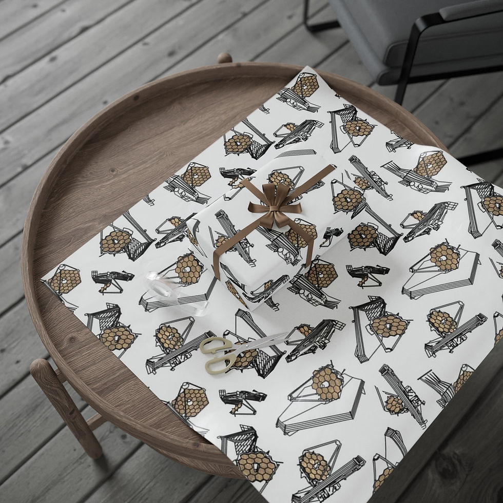 Miniature : James Webb Space Telescope - JWST White Wrapping Paper 