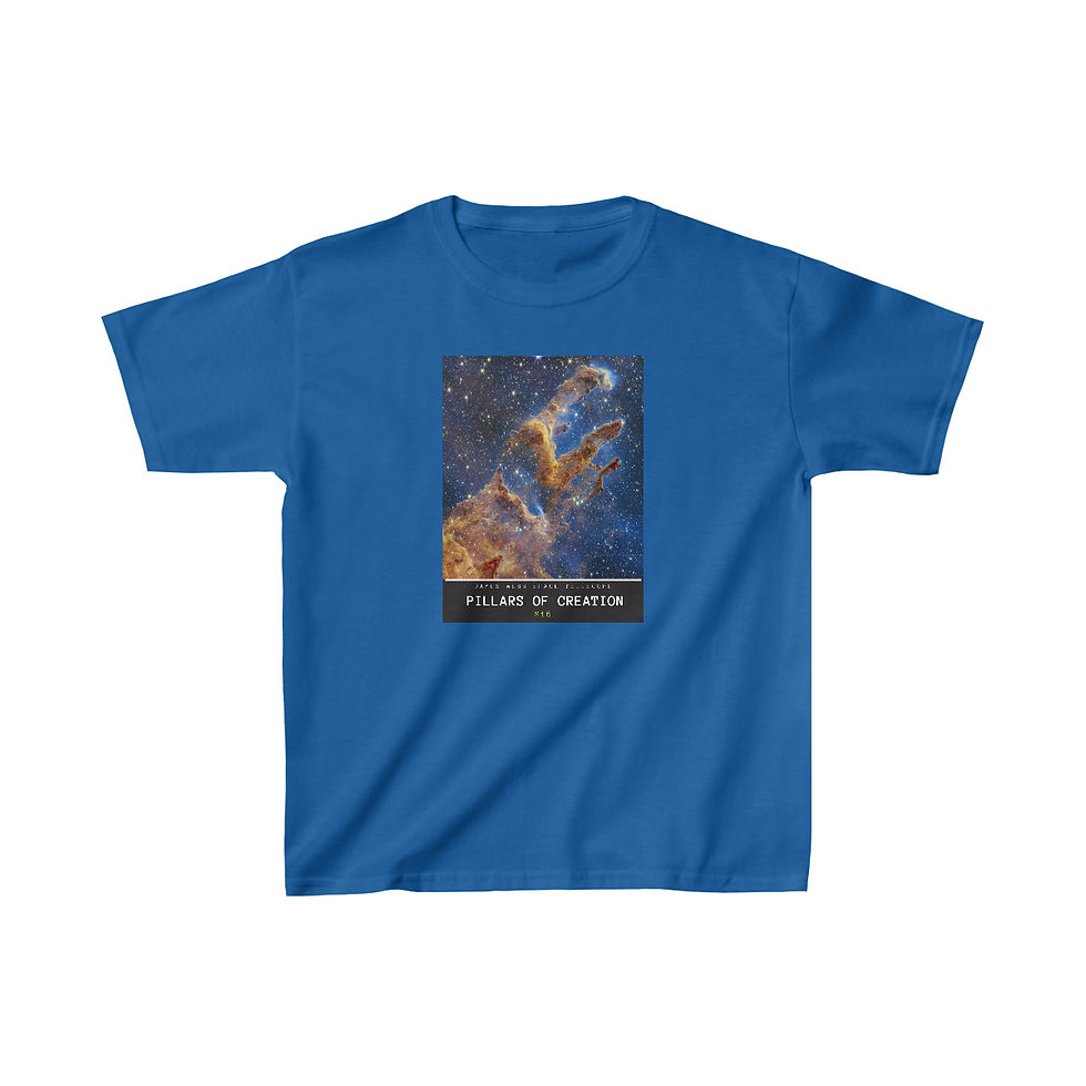 Miniatura: Youth James Webb Space Telescope Pillars of Creation - JWST Cotton T-Shirt