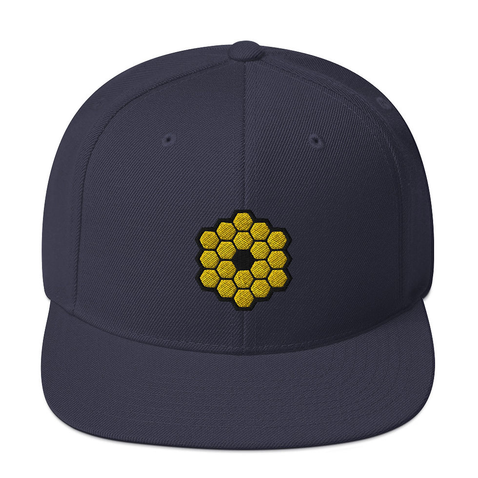 Miniature : Honeycomb Snapback Hat - James Webb Space Telescope Cap - Flat Embroidery
