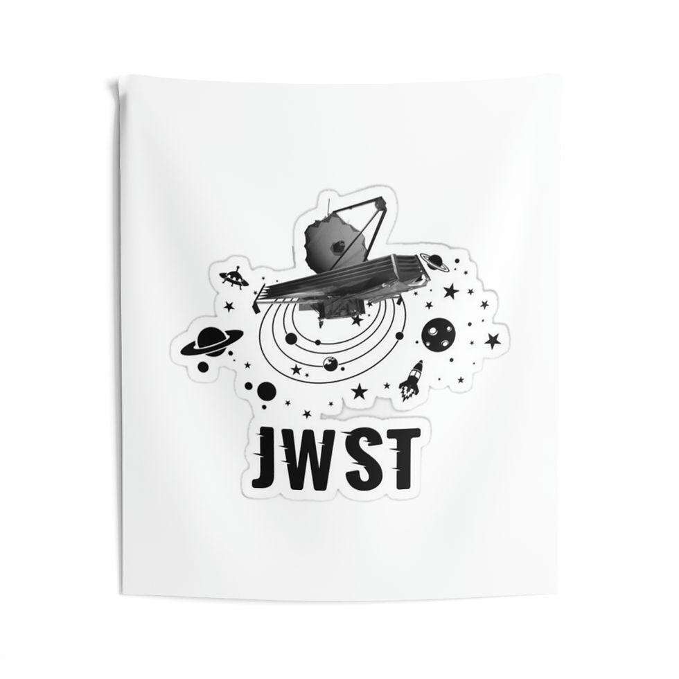 Miniatura: James Webb Space Telescope - Indoor Wall Tapestries - Black and White JWST