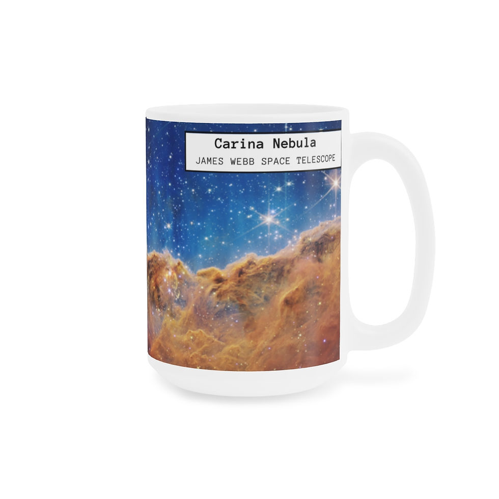 Miniature : James Webb Space Telescope Carina Nebula with Border Mug, 11oz, 15oz & 20oz