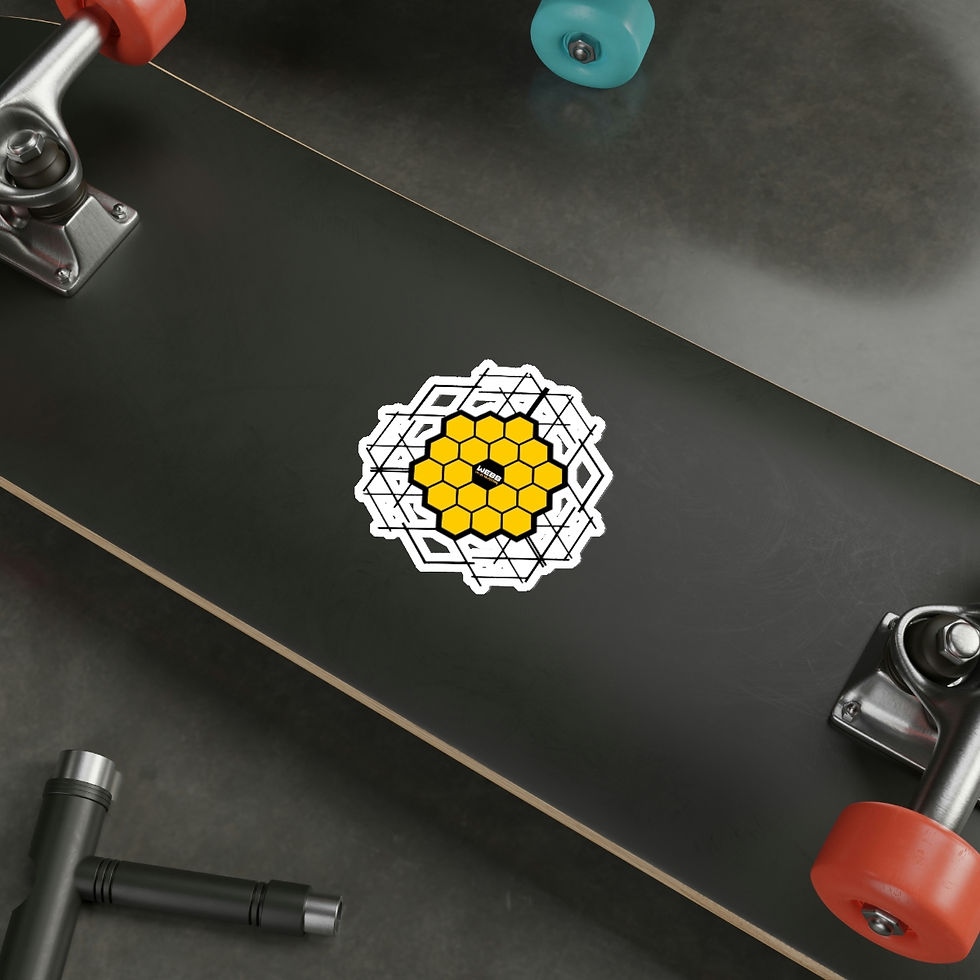 Miniature : Die-Cut Sticker Decal - JWST Abstract Honeycomb - James Webb Space Telescope