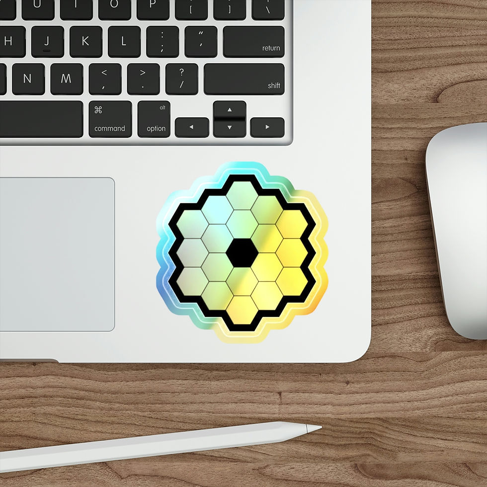 Thumbnail: Holographic Die-Cut Sticker Decal - Classic Outline - James Webb Telescope JWST