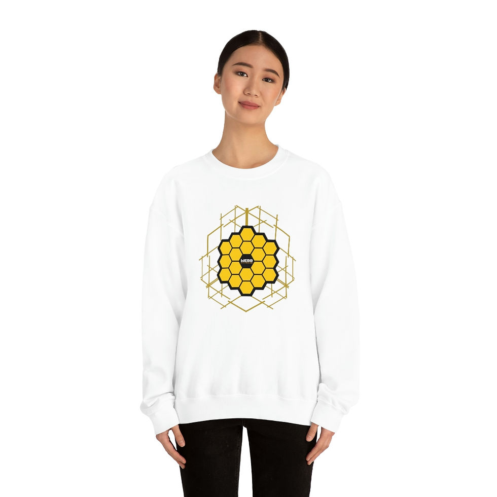 Miniatura: JWST Abstract Honeycomb - Men's James Webb Space Telescope Crewneck Sweatshirt