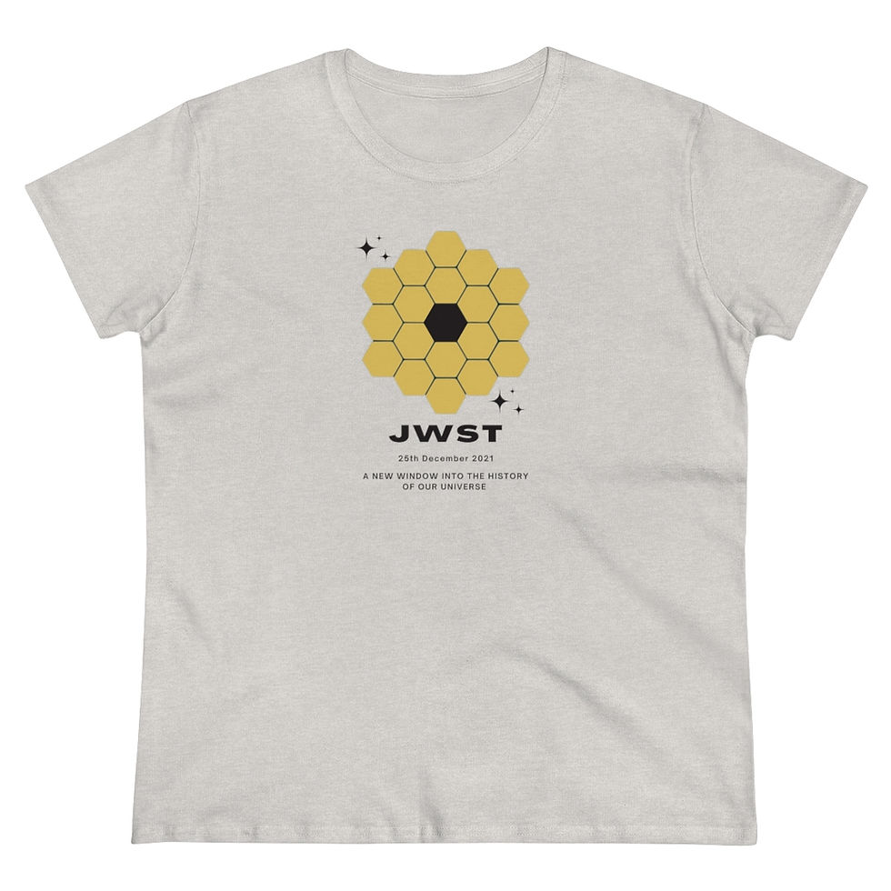 Miniatura: Women's James Webb Space Telescope - Launch Date Cotton T-shirt