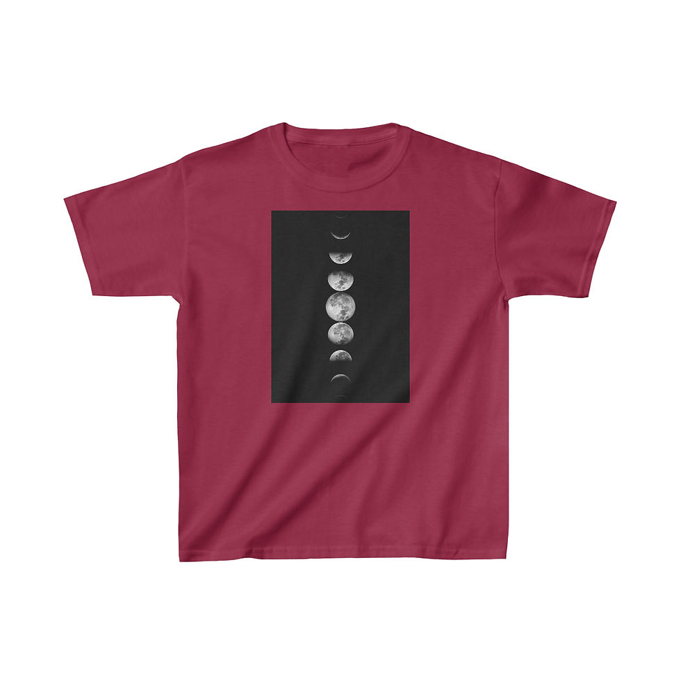 Miniatura: Youth Moon Phases Cotton T-Shirt - Space Tee