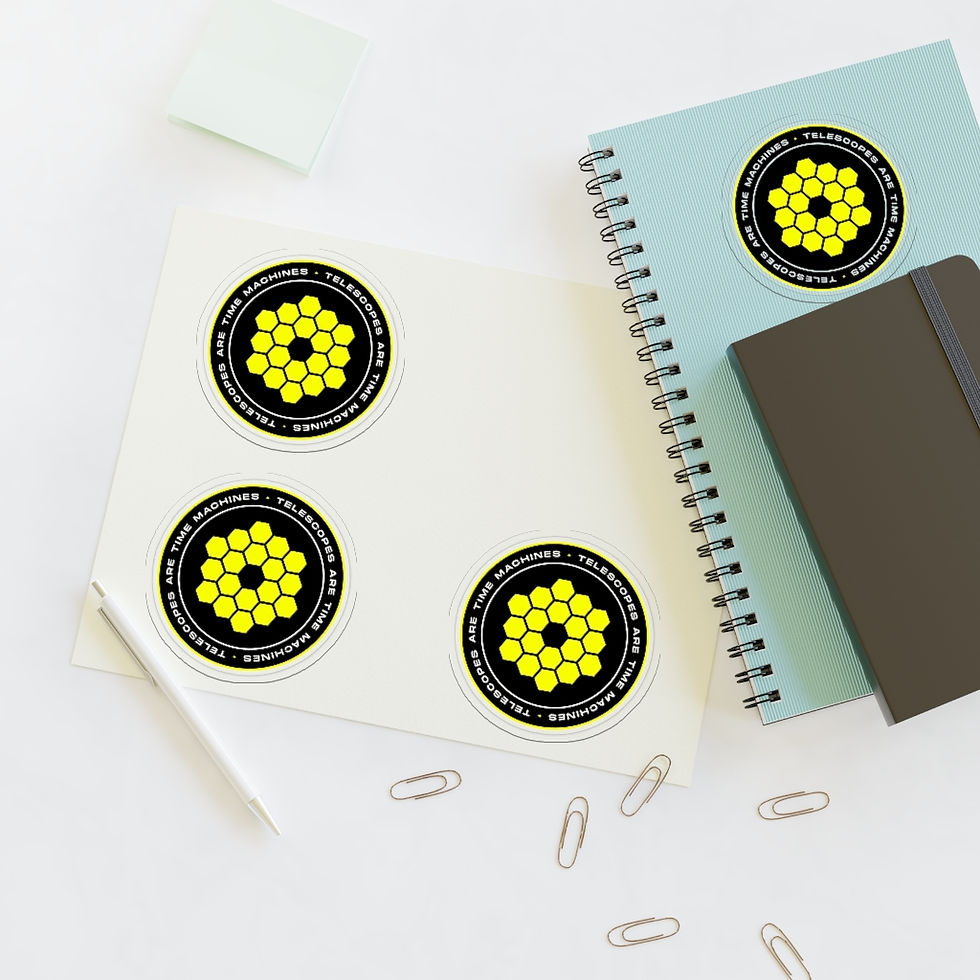 Miniatura: Sticker Sheet Vinyl Decal - Yellow Mirror - James Webb Space Telescope NASA JWST