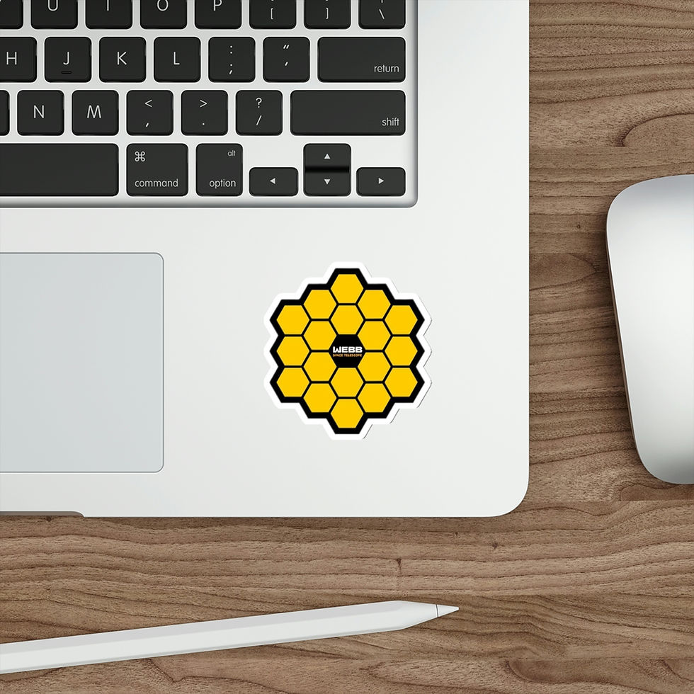 Miniature : Die-Cut Sticker Decal - JWST Gold Honeycomb - James Webb Space Telescope