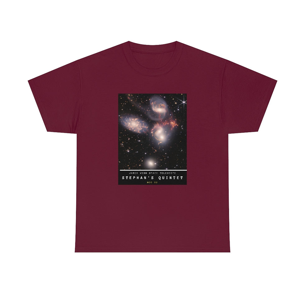 Miniatura: Men's James Webb Space Telescope T-Shirt - Stephan's Quintet Descriptive - JWST