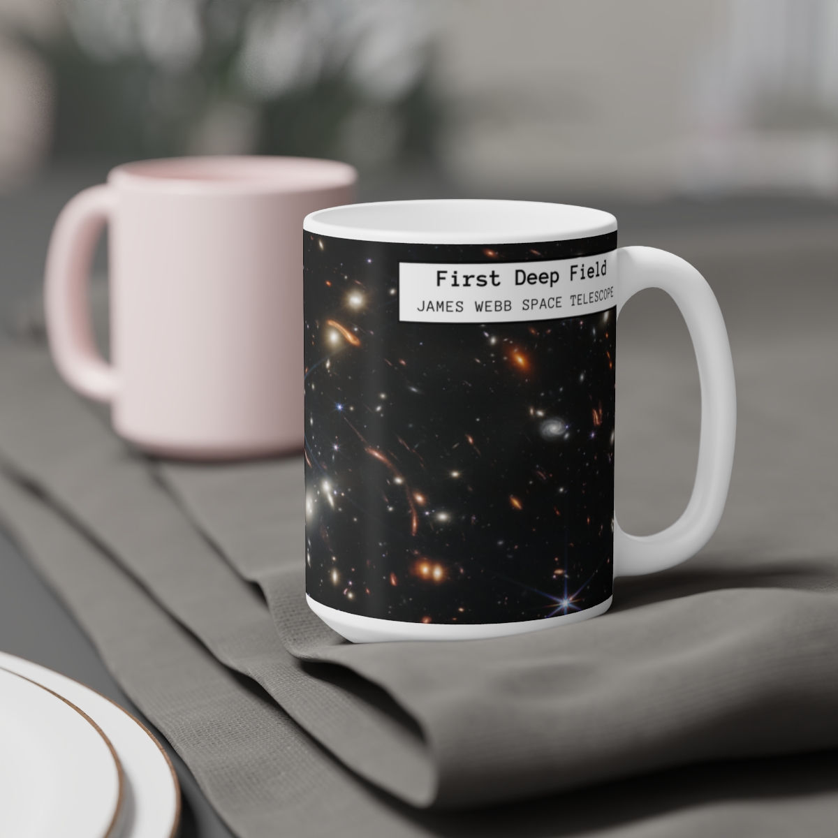 James Webb Space Telescope First Deep Field with Border Mug, 11oz, 15oz & 20oz