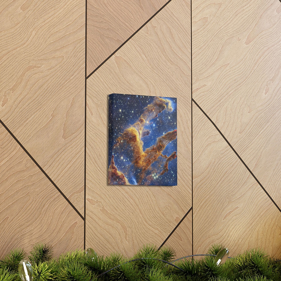 Miniatura: Pillars of Creation - Webb Space Telescope – Wrapped Canvas Various Small Sizes