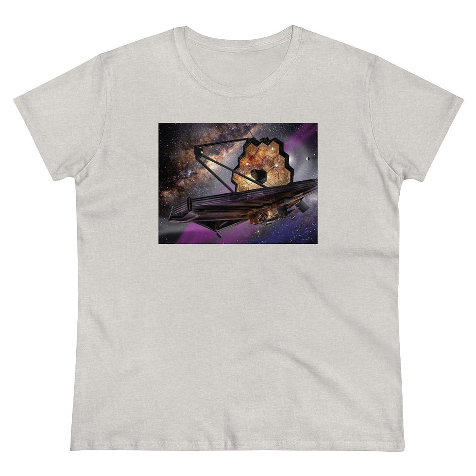 Thumbnail: Women's James Webb Space Telescope in Space Cotton T-Shirt