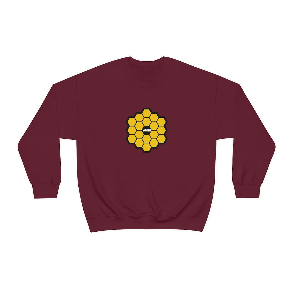 Miniature : JWST Gold Honeycomb - James Webb Space Telescope Crewneck Sweatshirt