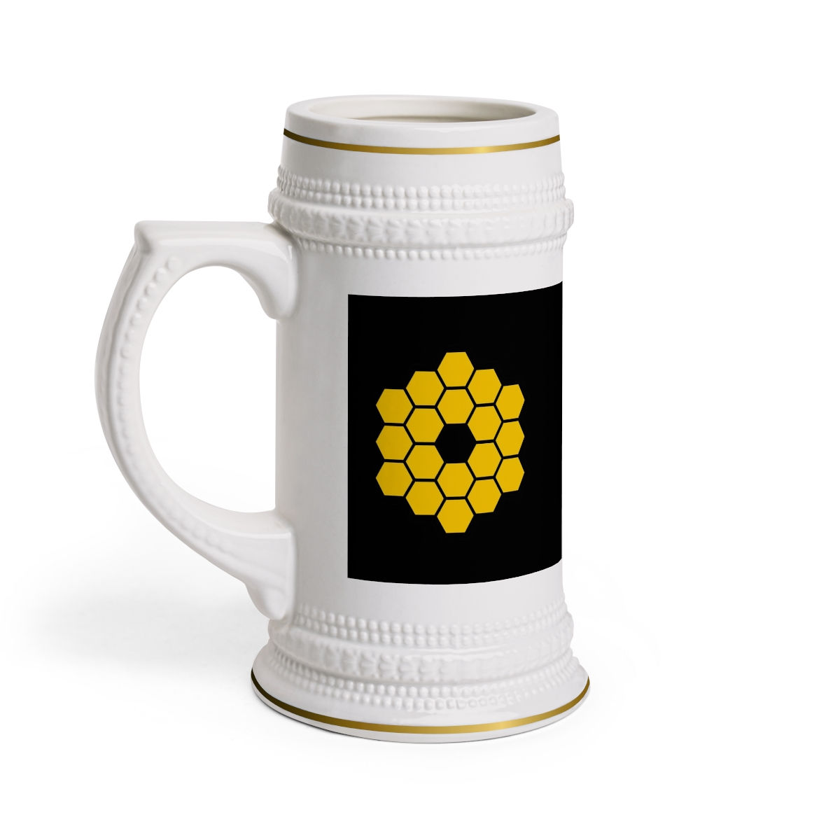 James Webb Space Telescope Honeycomb Ceramic Beer Stein Mug 22oz