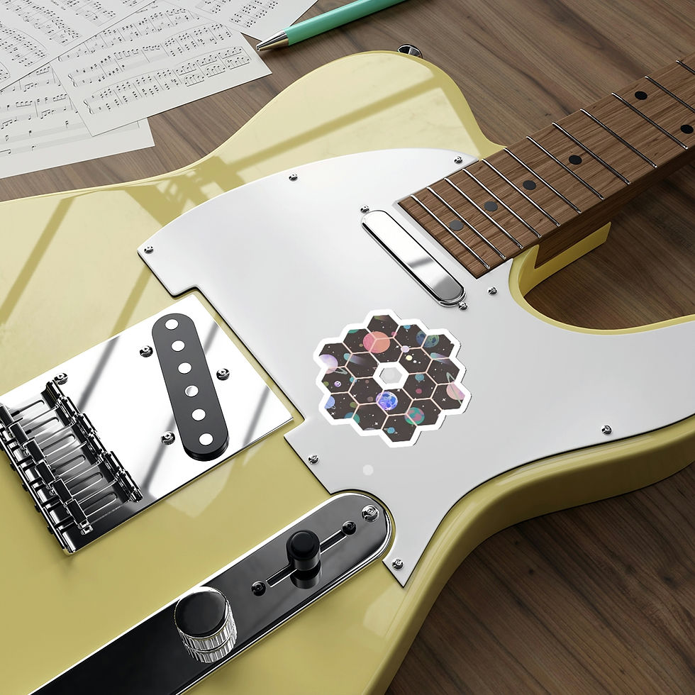 Thumbnail: Die-Cut Sticker Decal - JWST Planetary Honeycomb - James Webb Space Telescope