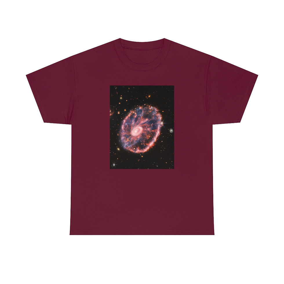 Miniatura: Men's James Webb Space Telescope T-Shirt - Cartwheel Galaxy Frameless - JWST