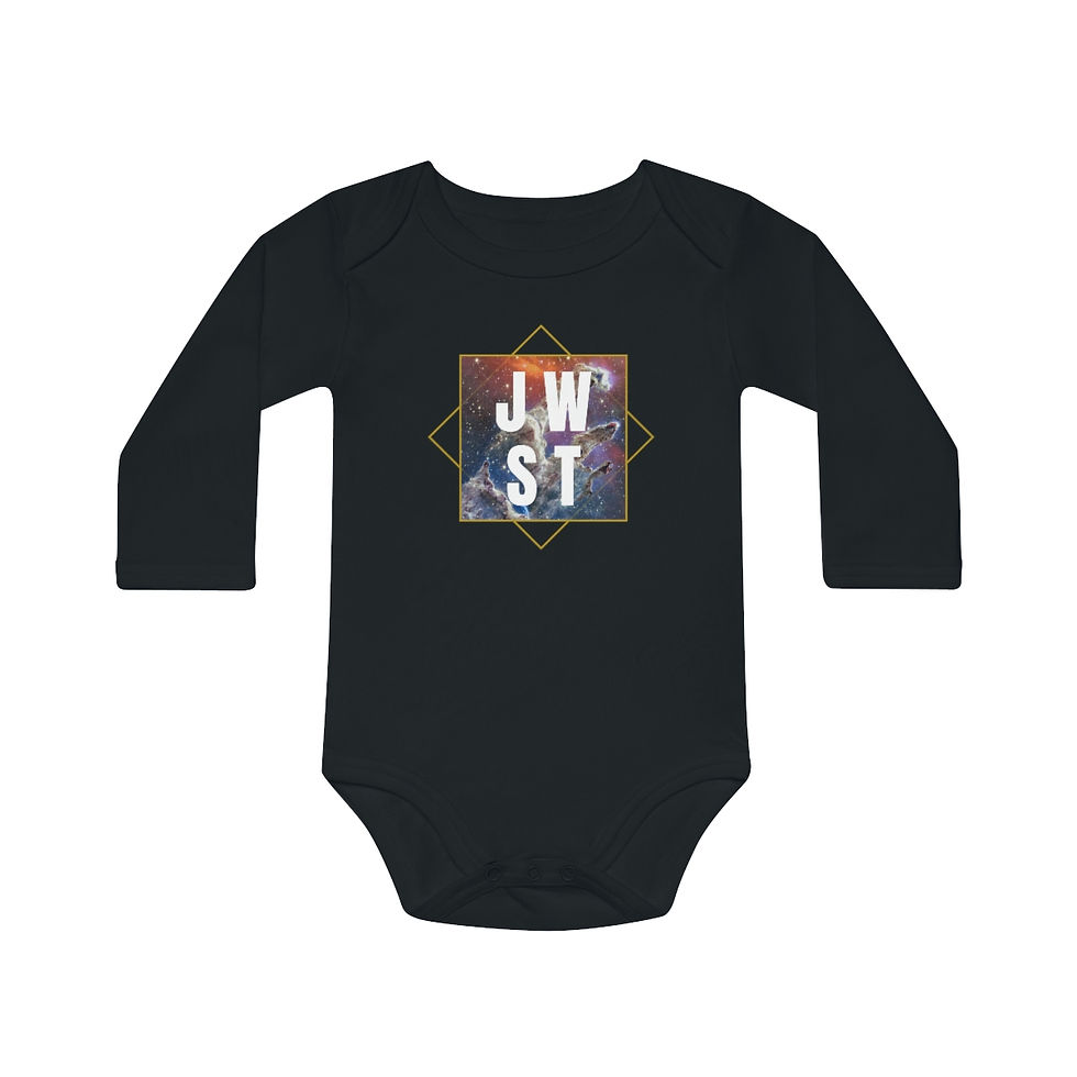 Miniature : Baby Long-Sleeve Organic Bodysuit - James Webb Space Telescope - JWST Creation 