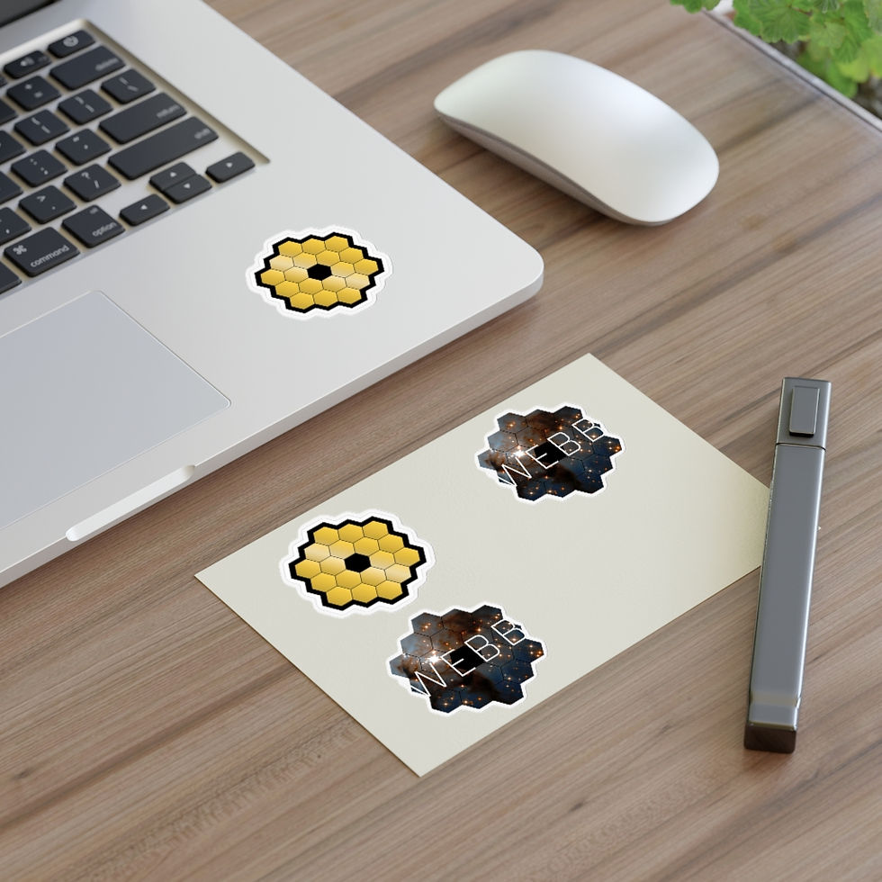 Miniatura: Sticker Sheet Vinyl Decal - Webb Mirror - James Webb Space Telescope NASA JWST