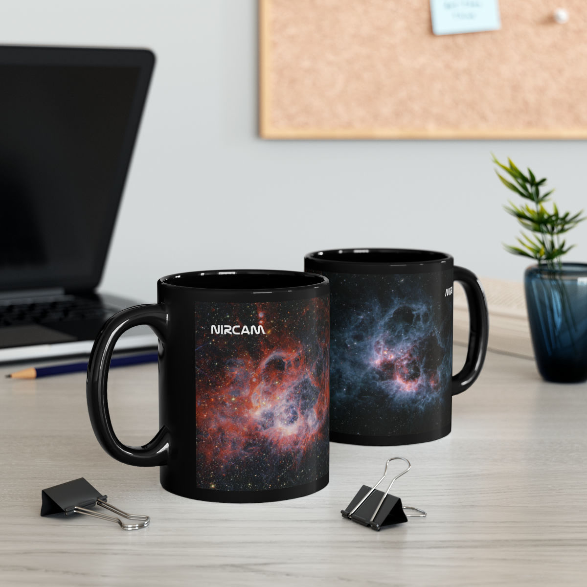 JWST | NGC 604 MIRI/NIRCam 11oz Black Ceramic Mug - James Webb Space Telescope