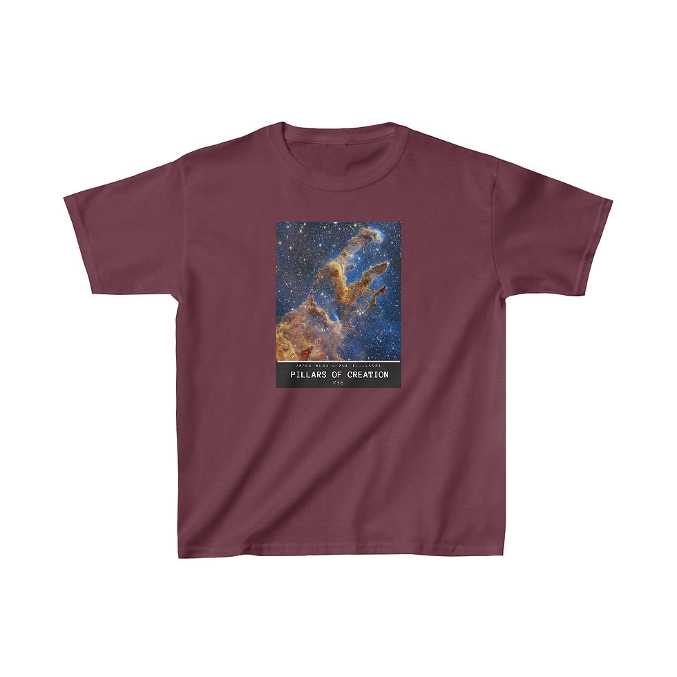 Miniatura: Youth James Webb Space Telescope Pillars of Creation - JWST Cotton T-Shirt
