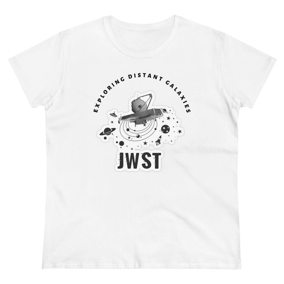 Thumbnail: Women's James Webb Space Telescope Exploring Distant Galaxies Cotton T-Shirt