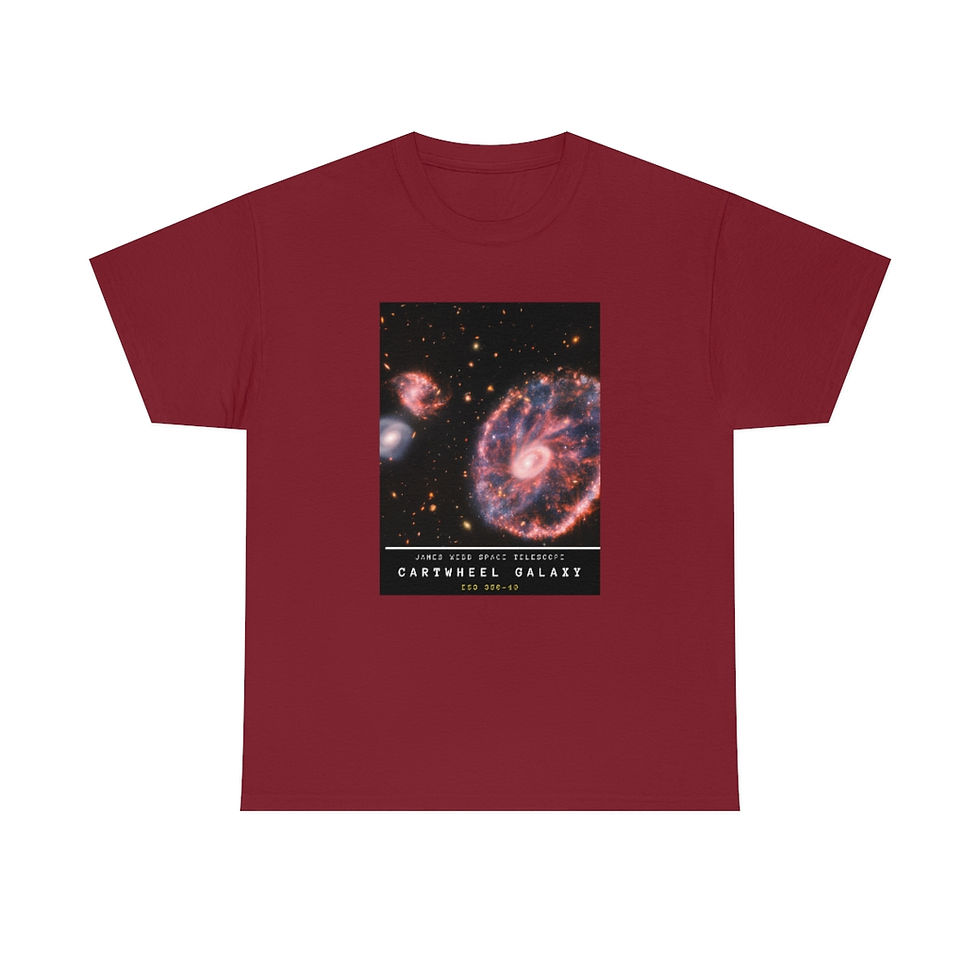 Miniatura: Men's James Webb Space Telescope T-Shirt - Cartwheel Galaxy Descriptive - JWST